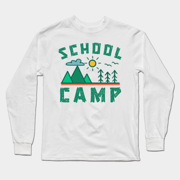 School Camp Field Day 2024 Summer Break Vacation Trip Long Sleeve T-Shirt by AE Desings Digital